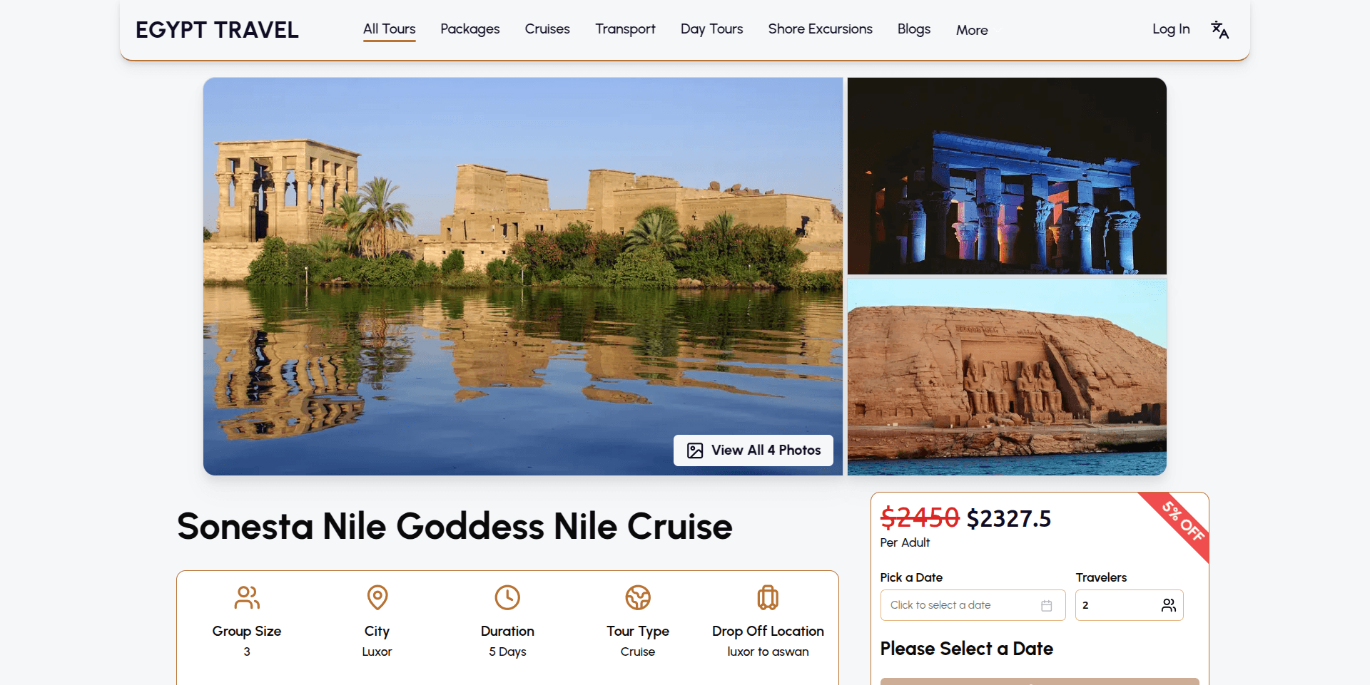 Egypt Travel Showcase screenshot 3