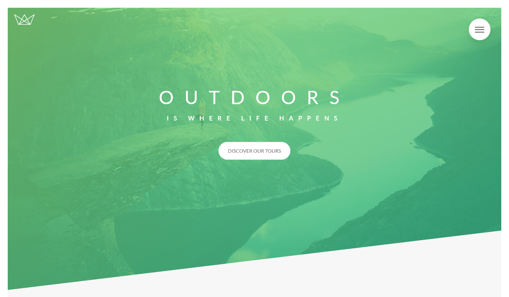 Natours Travel Landing Page